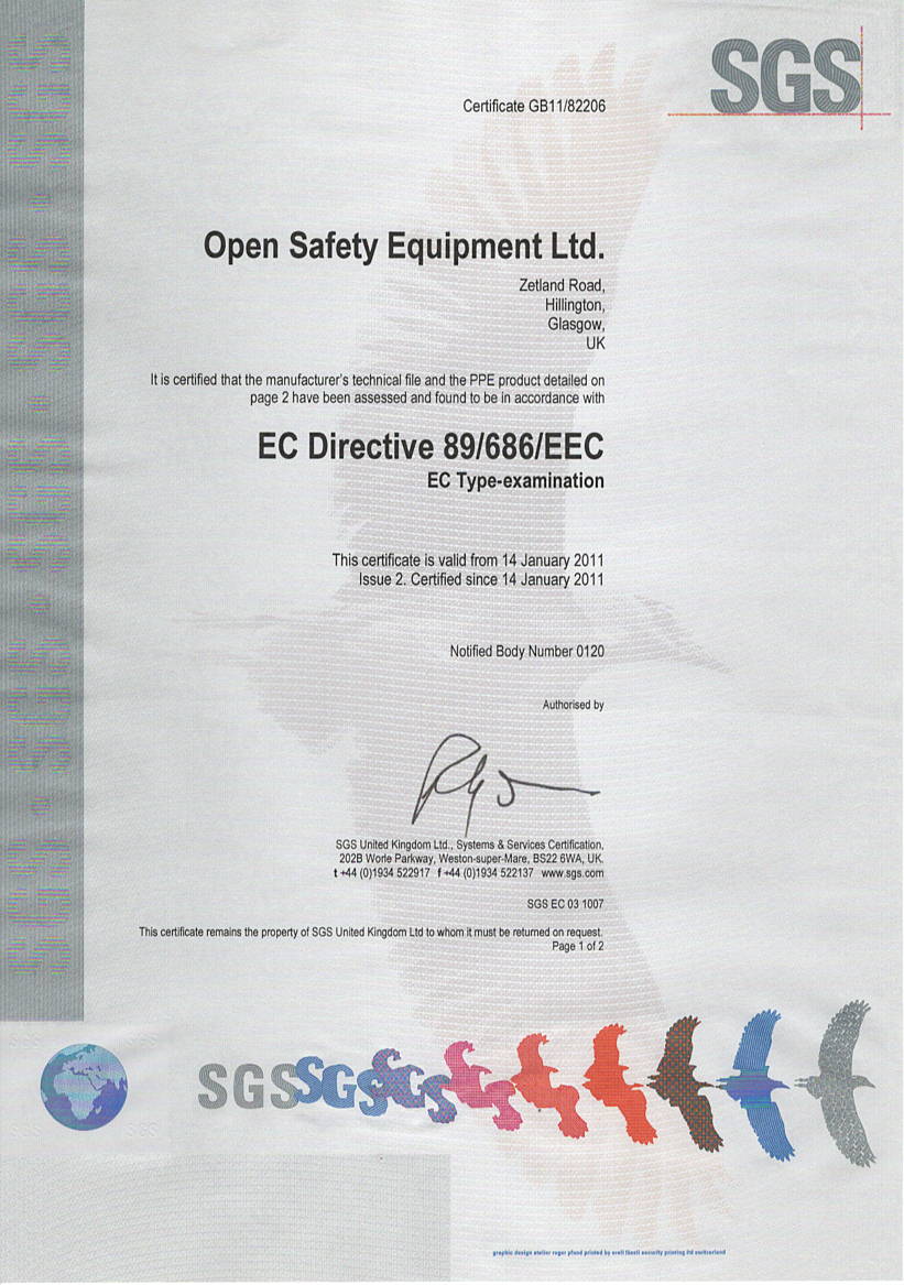 CE PPE Directive Type Approval